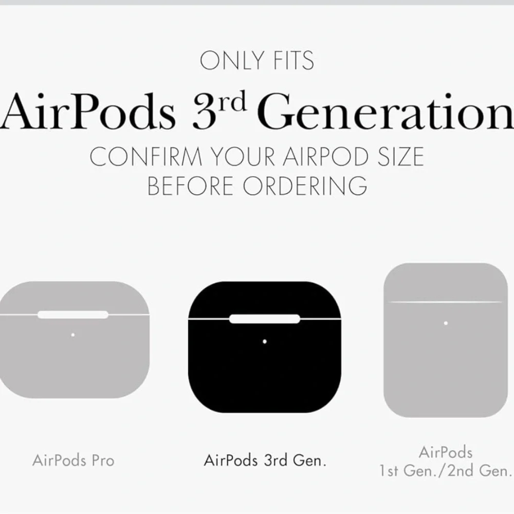 kate spade black and white AirPods 3rd Gen case graphic